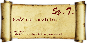 Szűcs Tarziciusz névjegykártya